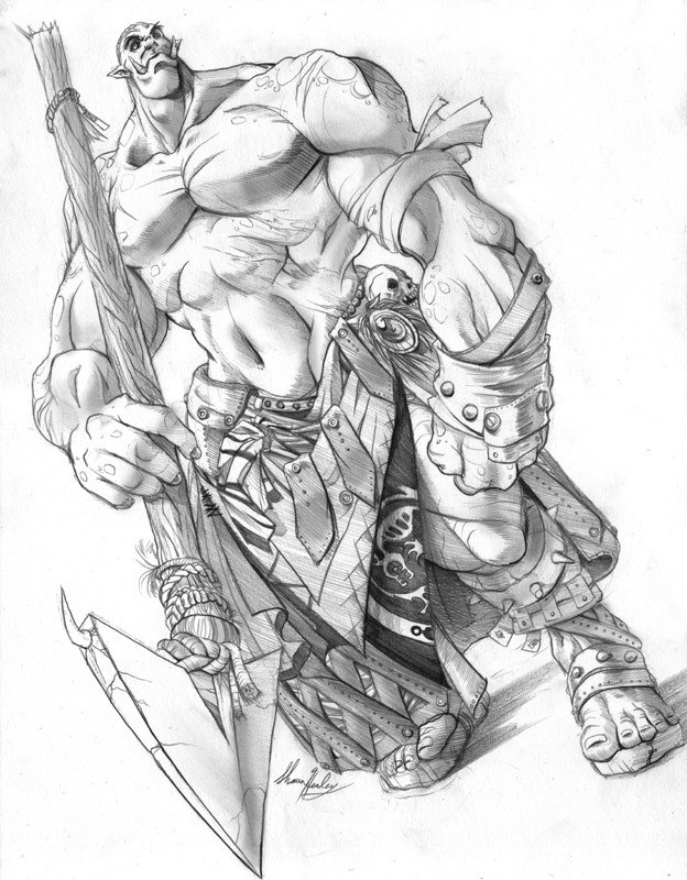orc warrior with spear