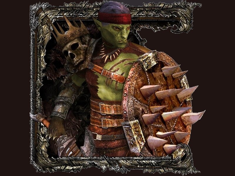 orc warrior with spiked shield