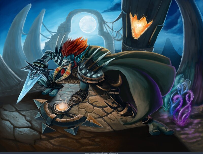 Orc Warrior with Sword — Blue
