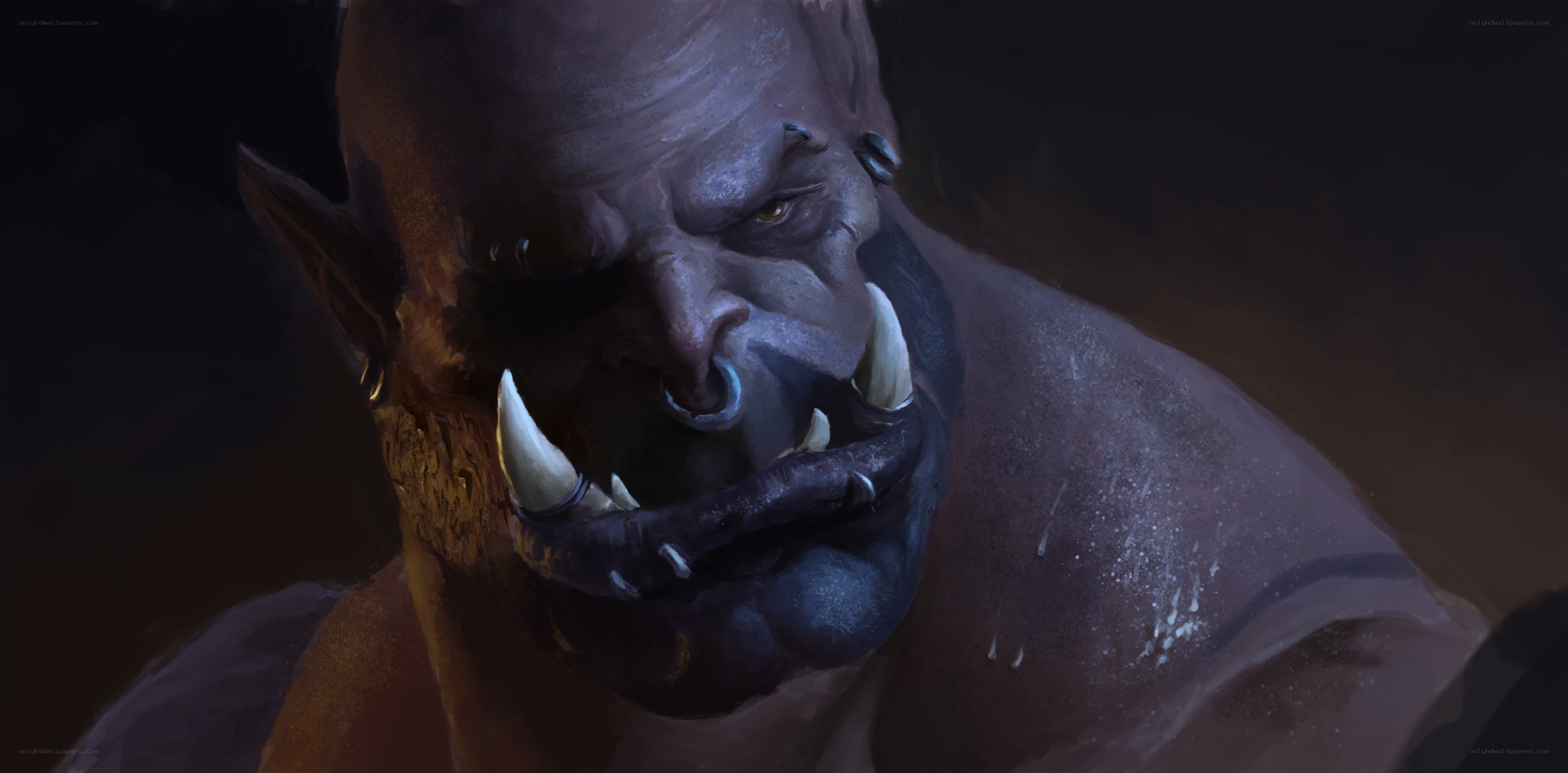 orc warrior with tusks