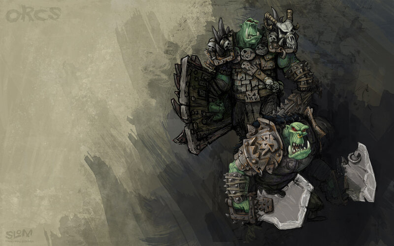 Orc warriors in battle armor