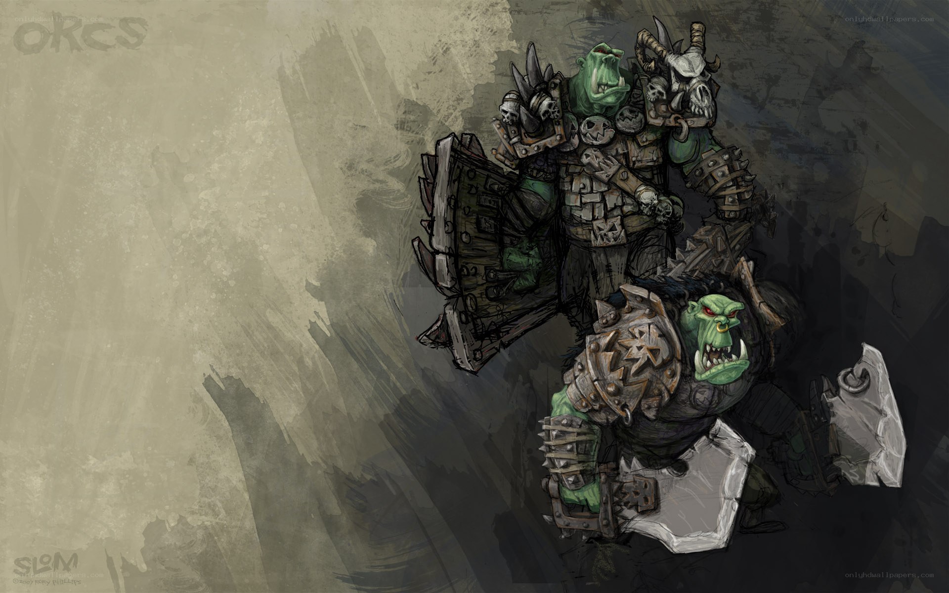 Orc warriors in battle armor