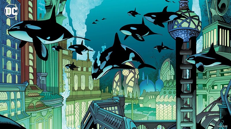 Orcas in Flooded City
