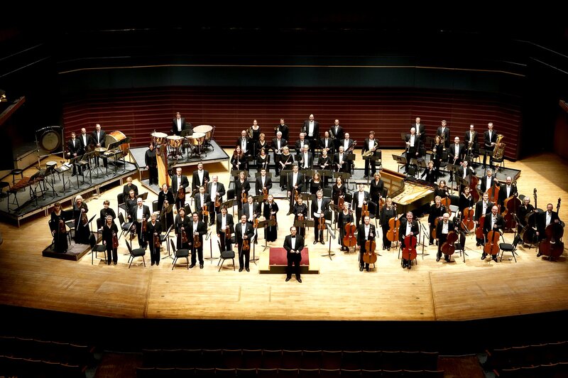 Orchestra on stage