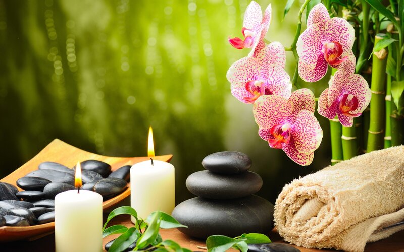 Orchid and Candles — Green