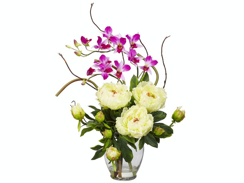 Orchid and Peony Arrangement