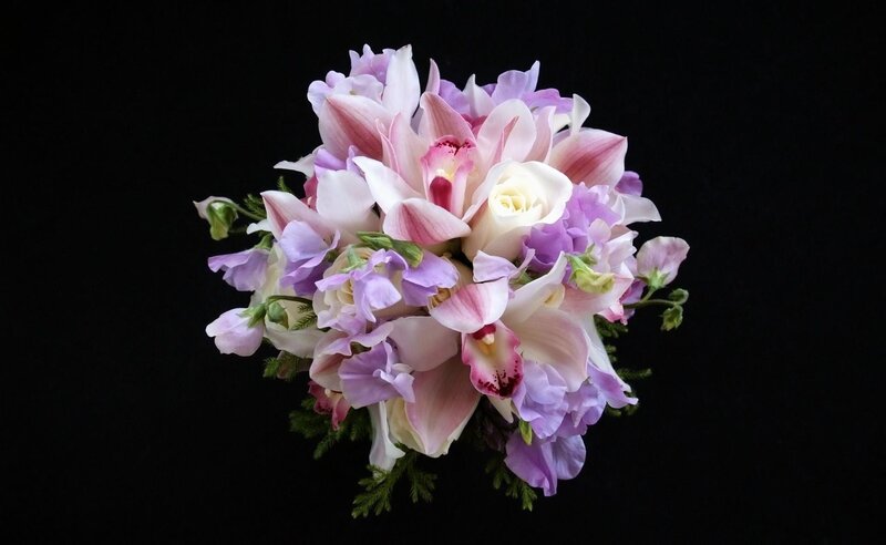 Orchid and Rose Bouquet — Purple