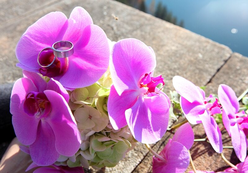 Orchid Bouquet with Rings