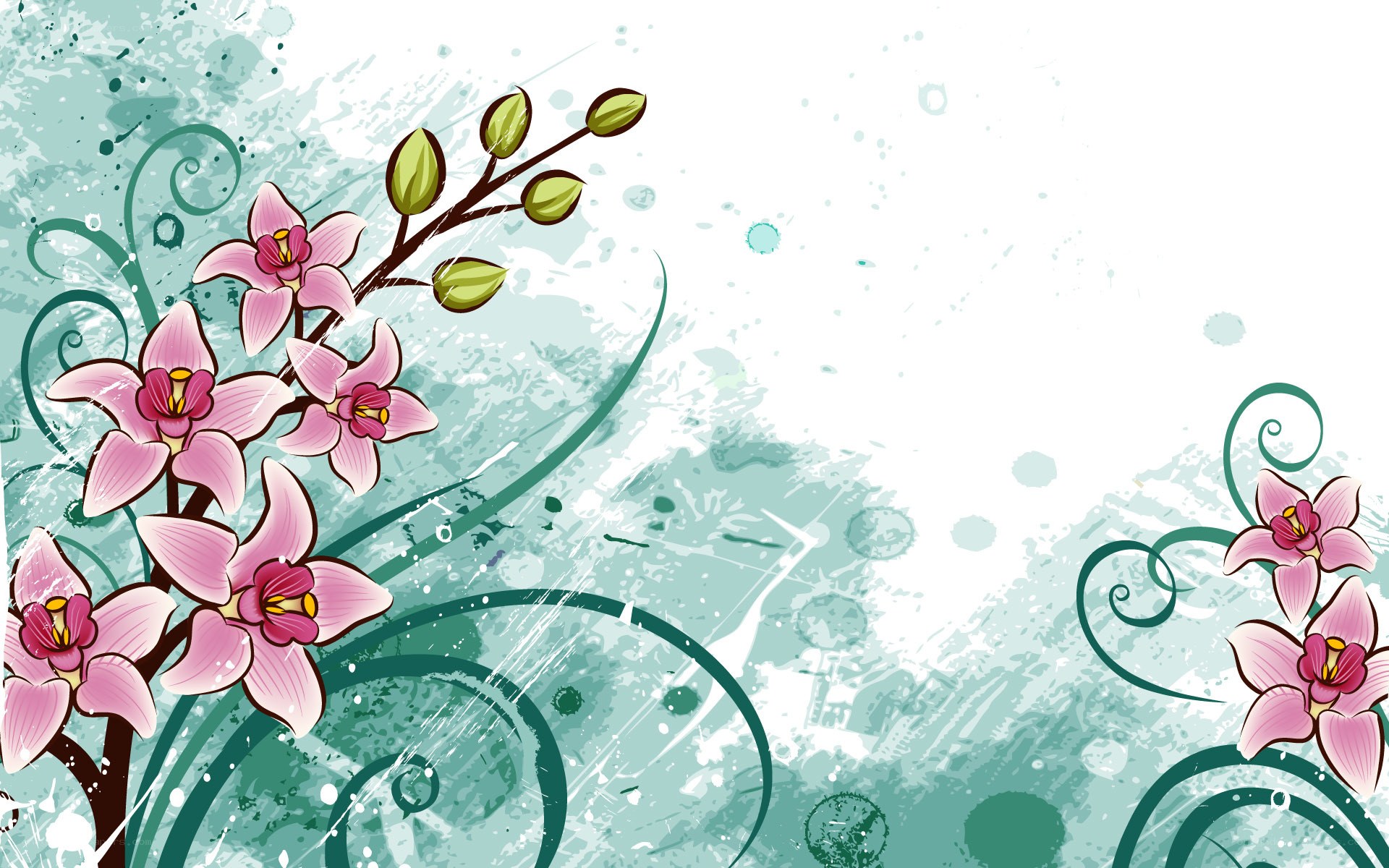 Orchid floral background design