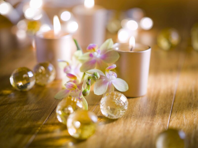 Orchid Flowers with Candles