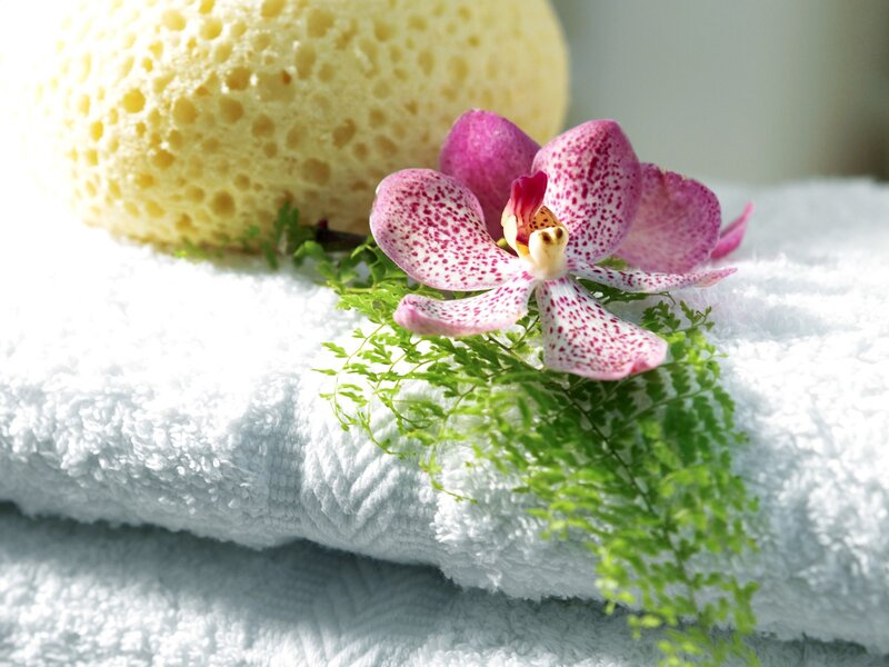 Orchid on Towel