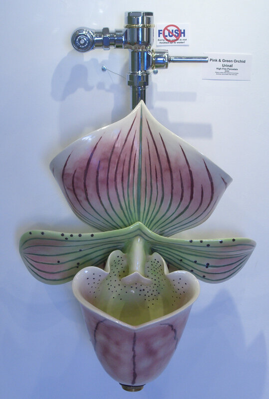 Orchid-shaped urinal