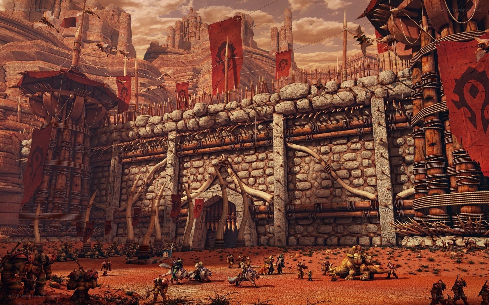 Orcish fortress in a desert