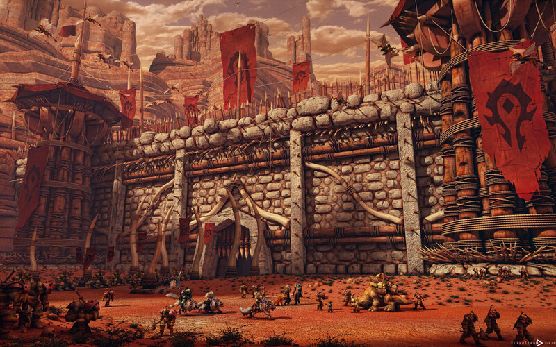Orcish fortress in the desert