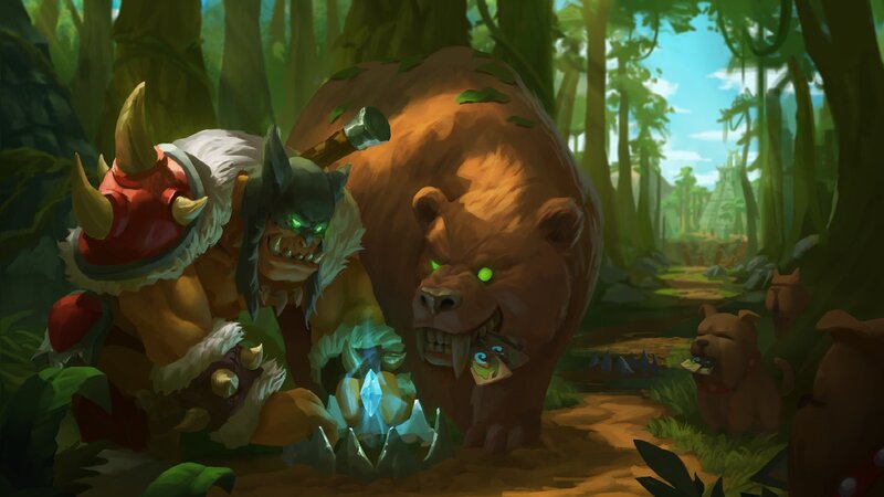 Orcs and Bear in Forest