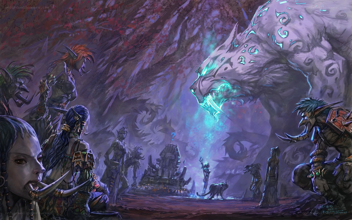 Orcs face a spirit beast