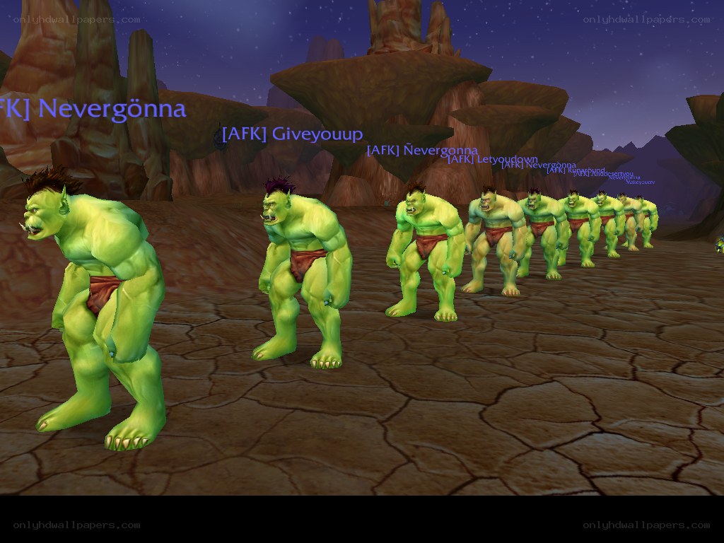 Orcs in a line