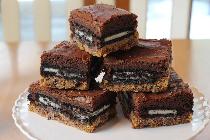 Oreo Brownies Stacked
