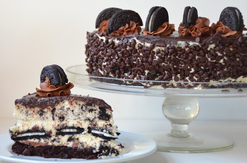 Oreo chocolate cake slice