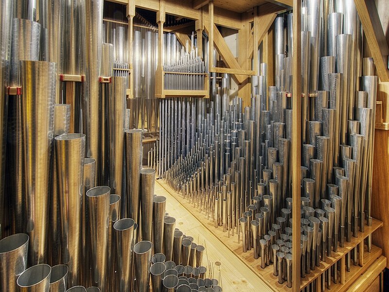 Organ Pipes in Wooden Case