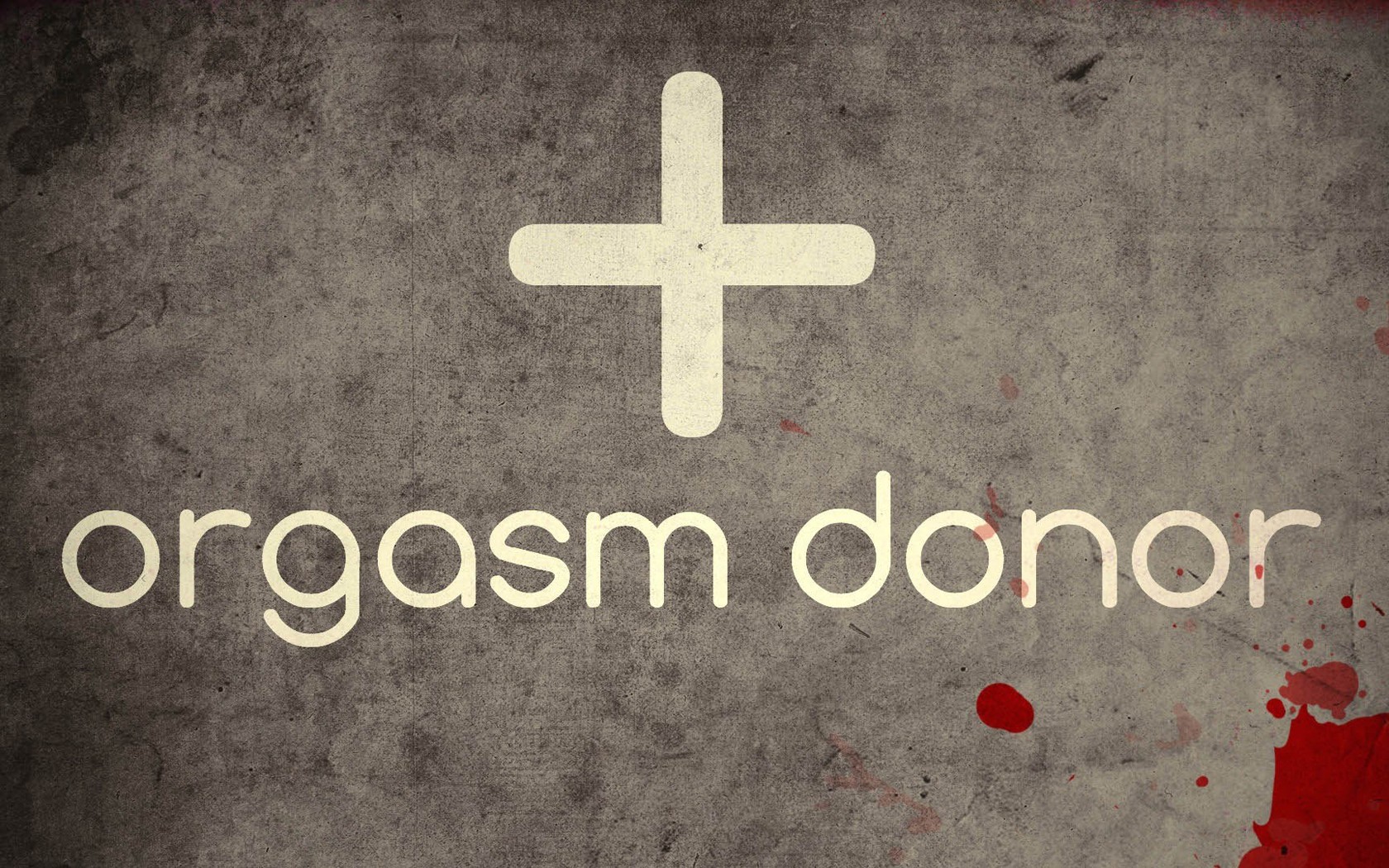 Orgasm donor text with cross