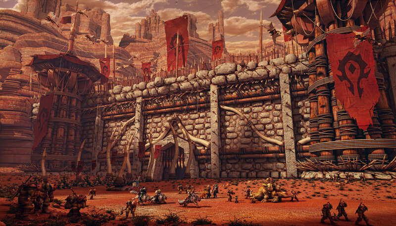 Orgrimmar fortress in the desert