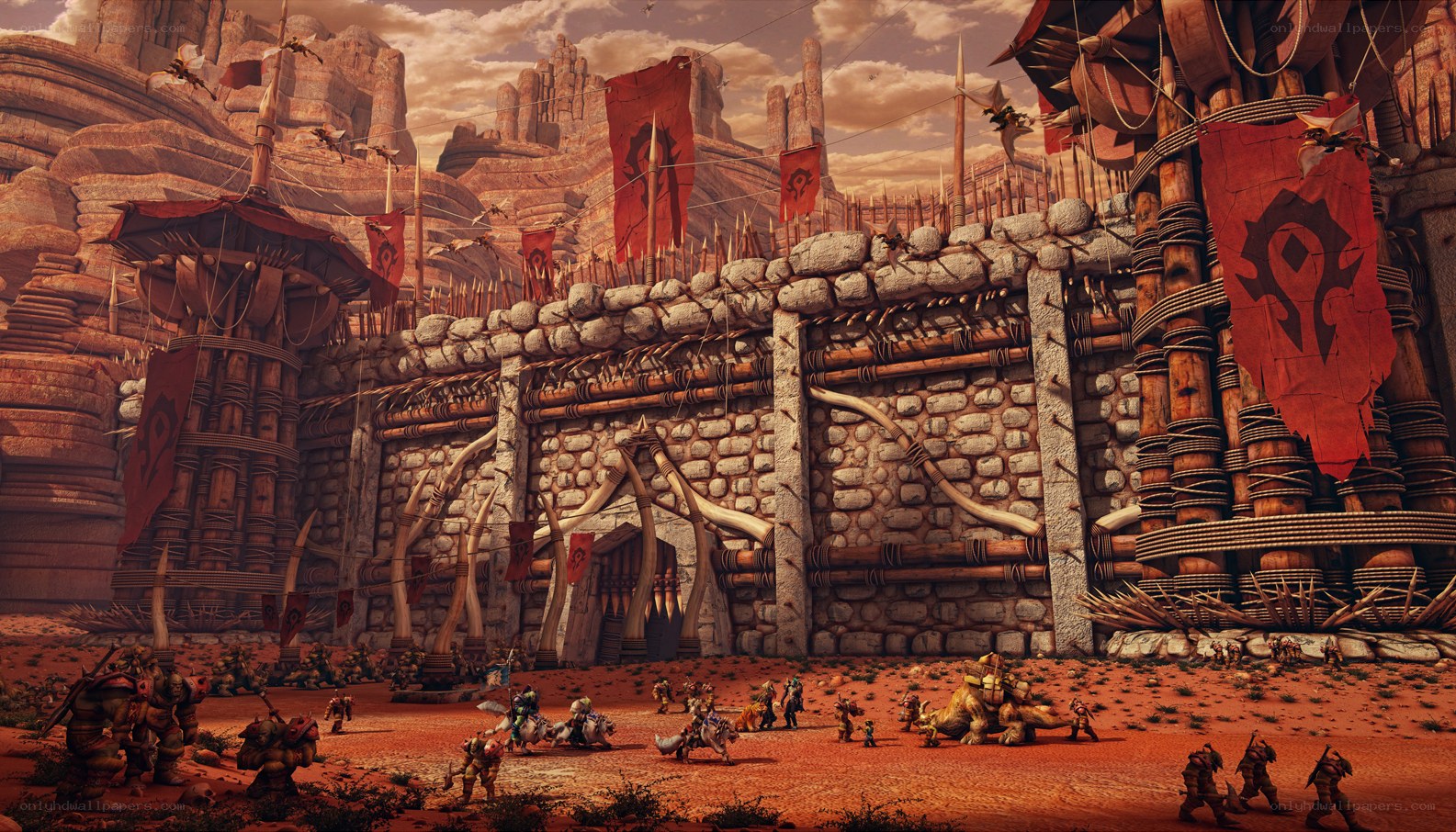 Orgrimmar fortress in the desert