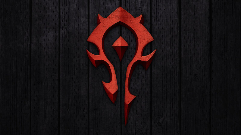 Orgrimmar symbol on wood