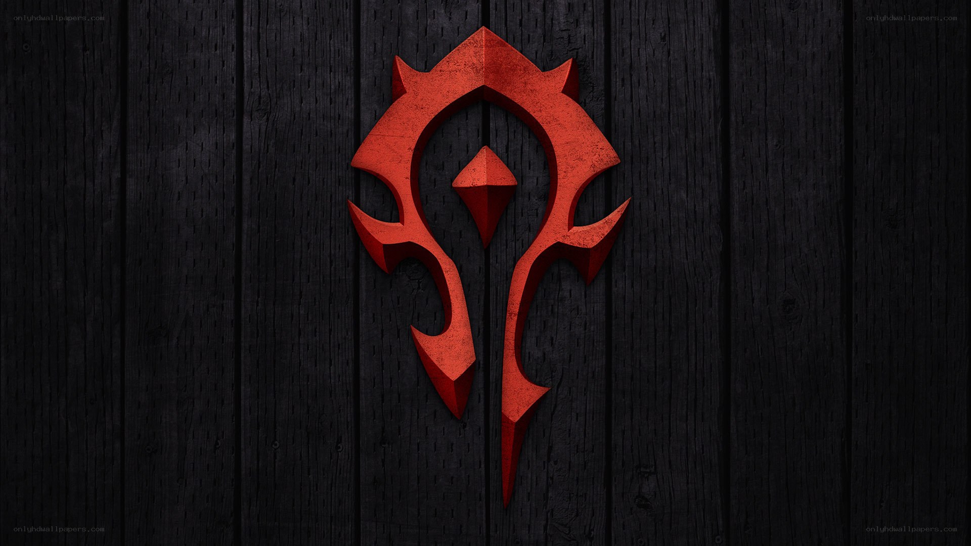 Orgrimmar symbol on wood