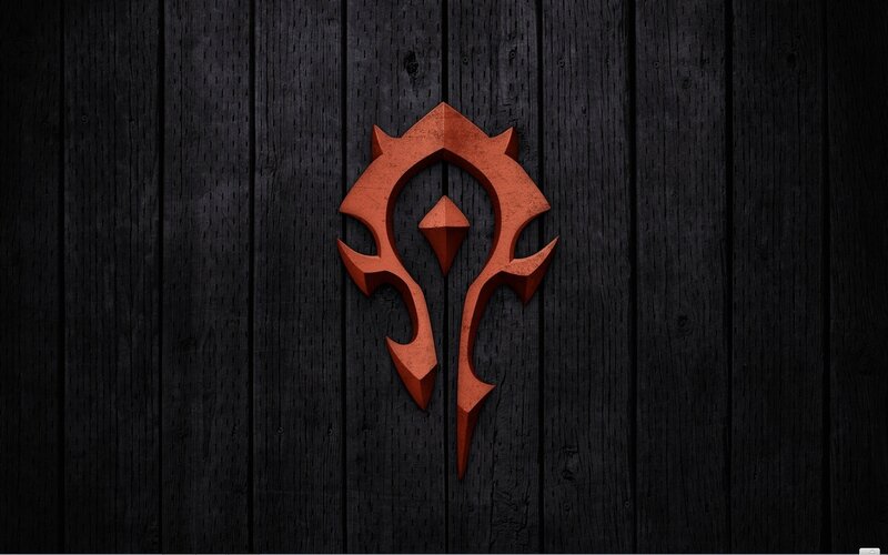 Orgrimmar symbol on wood