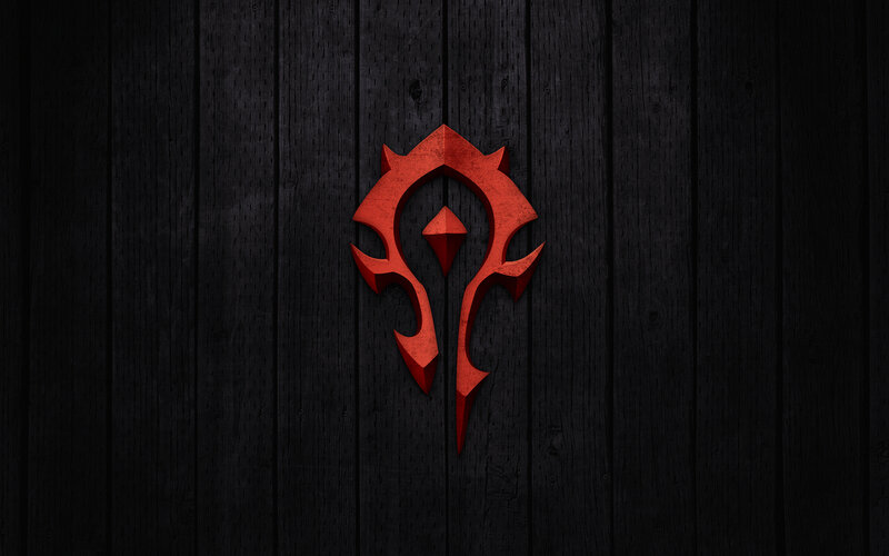 Orgrimmar symbol on wood