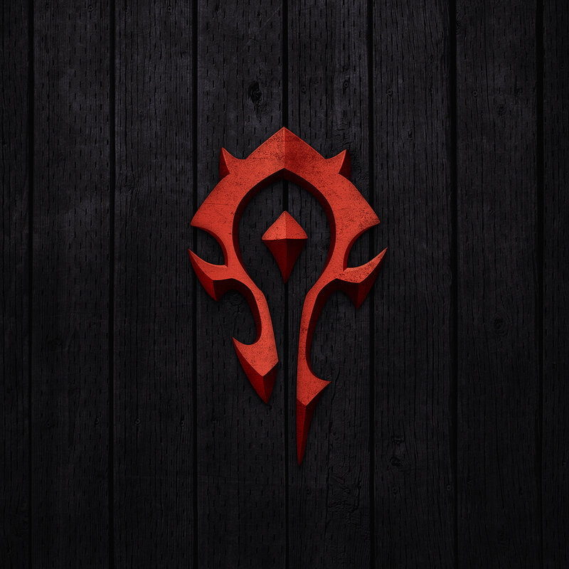 Orgrimmar symbol on wood