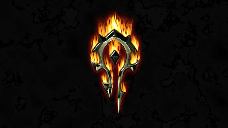 Orgrimmar symbol with fire