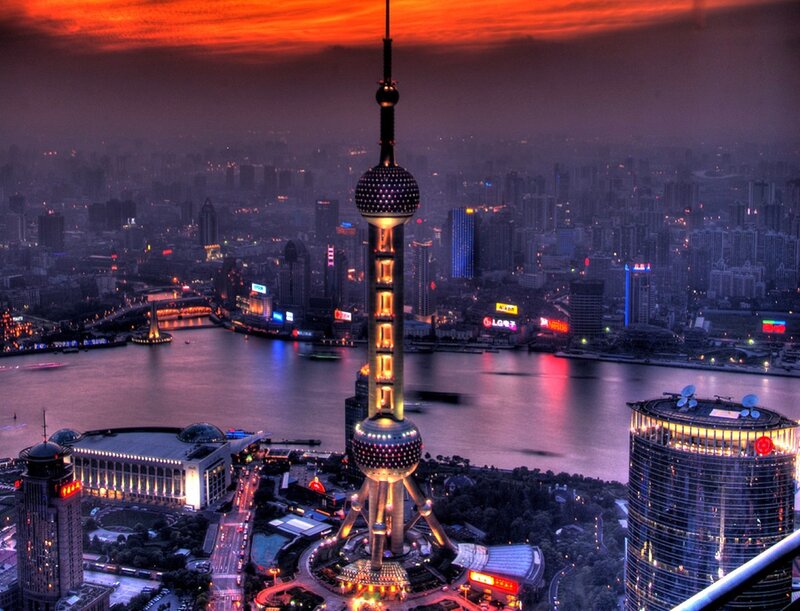 Oriental Pearl Tower — Orange
