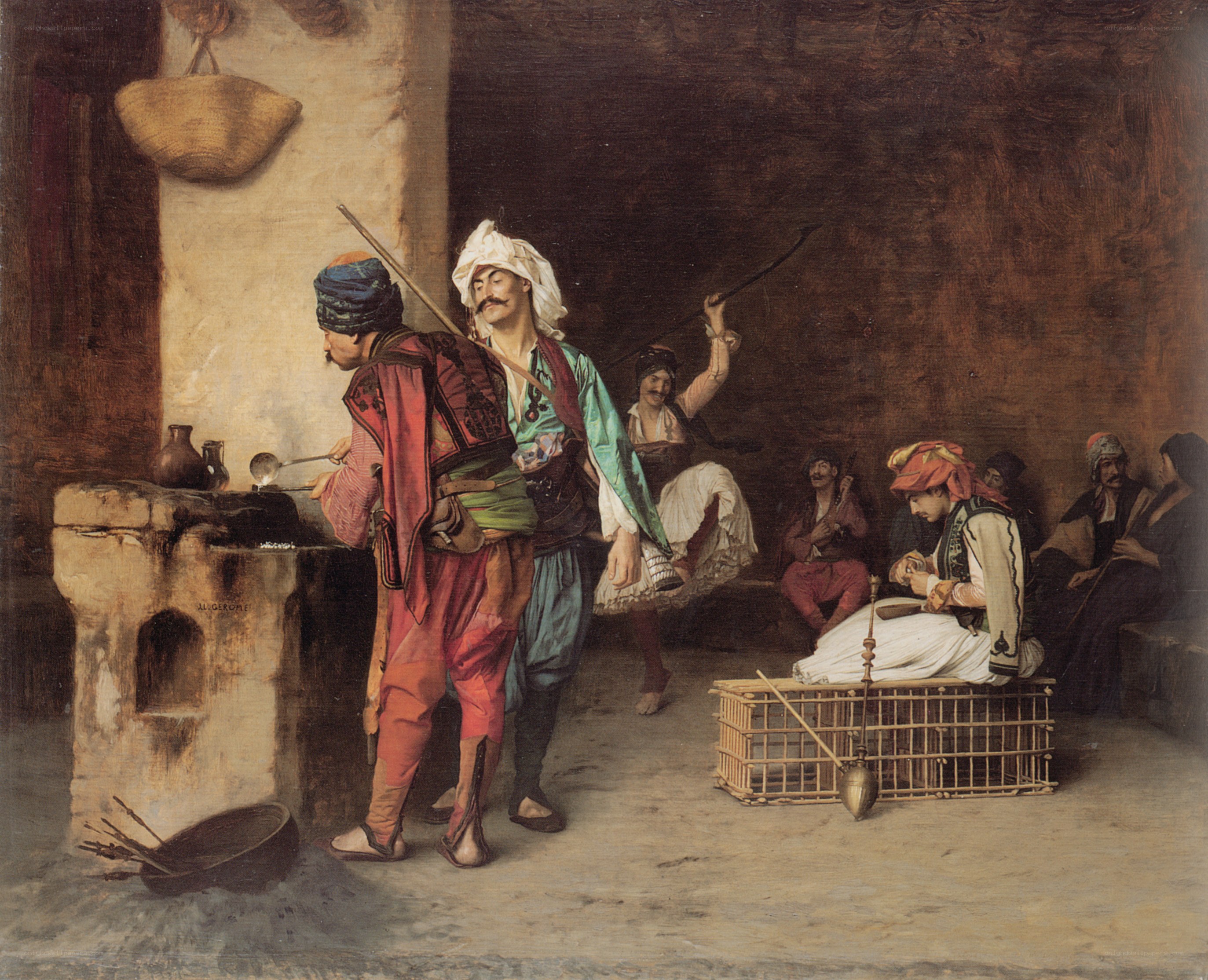 Orientalist kitchen scene