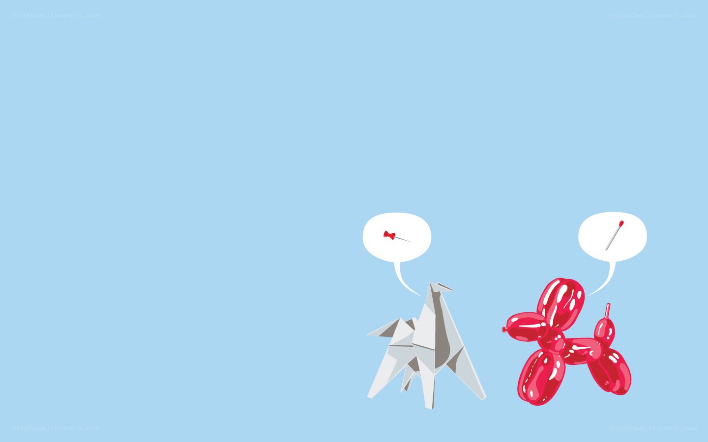 Origami and balloon dog
