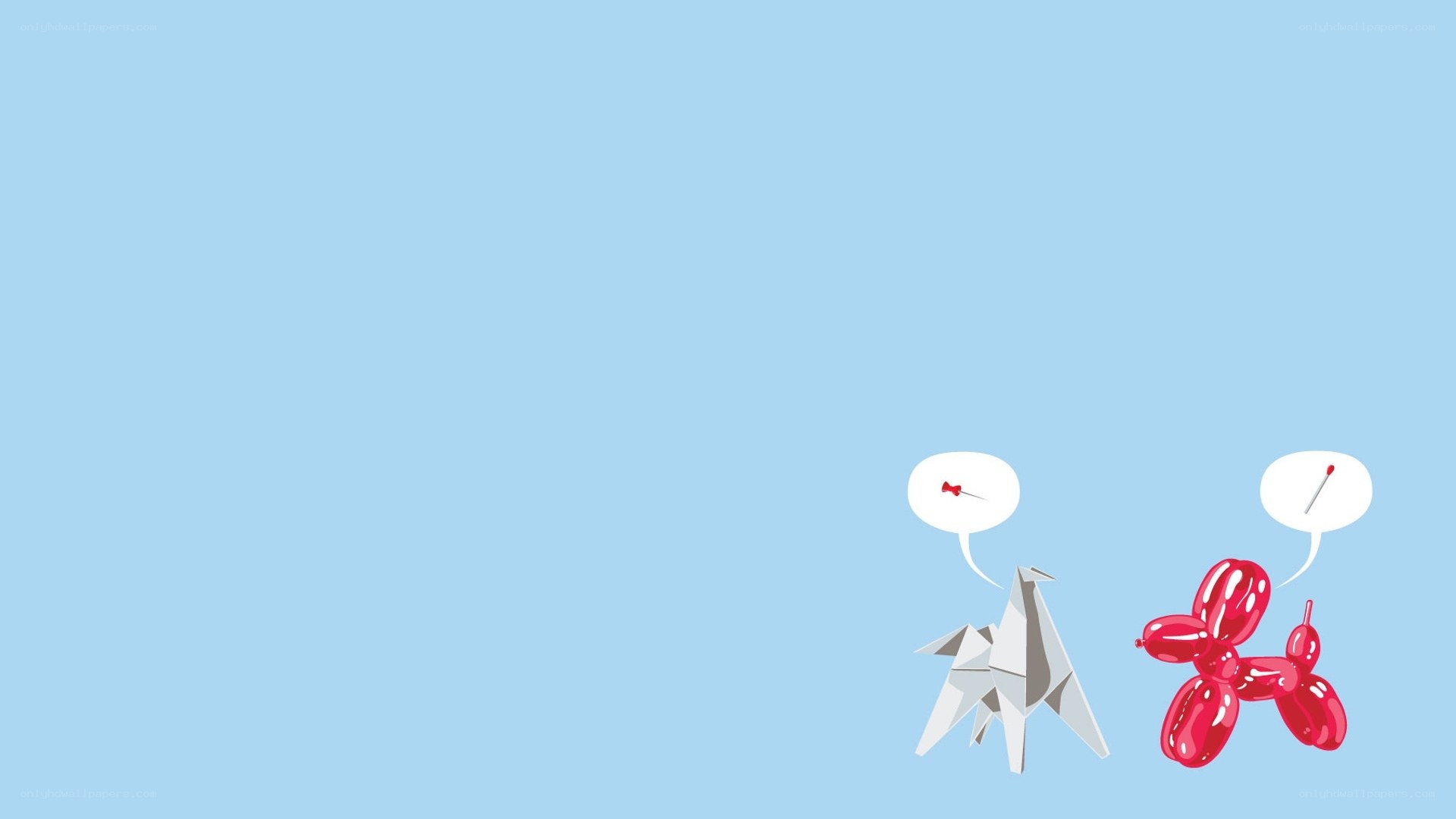 Origami and balloon dog