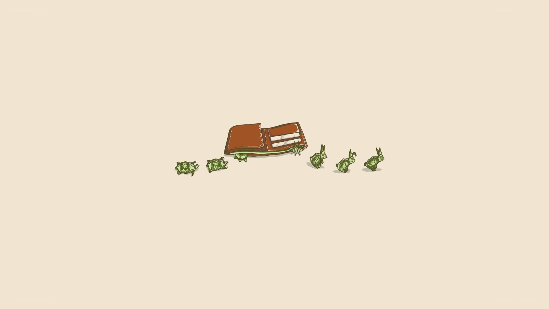 Origami animals with wallet
