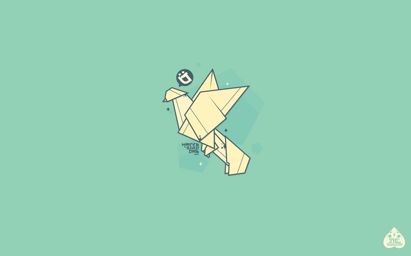 Origami bird illustration