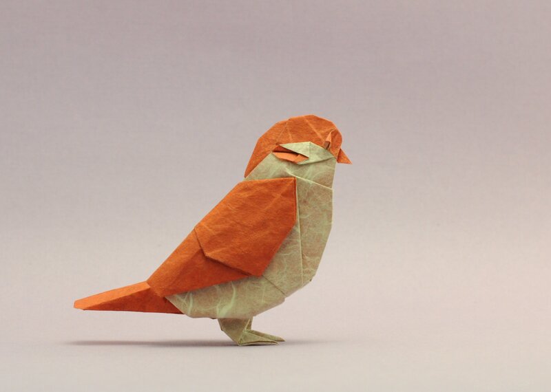 Origami Bird Sculpture