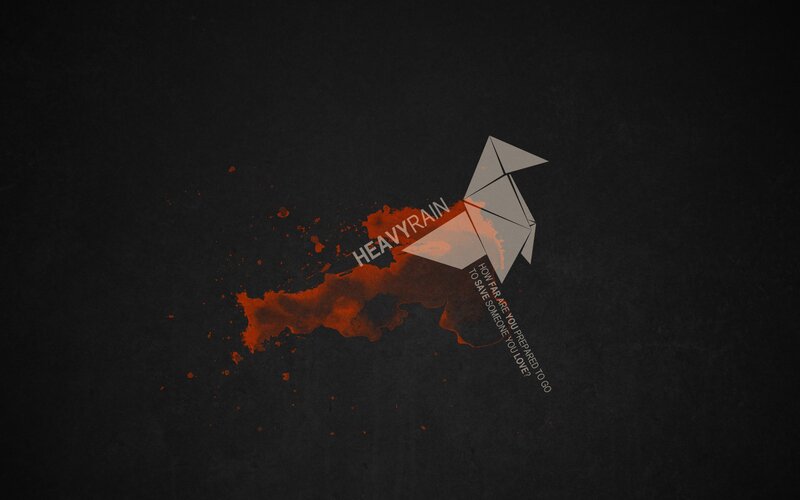 Origami Bird with Blood Splatter — Black