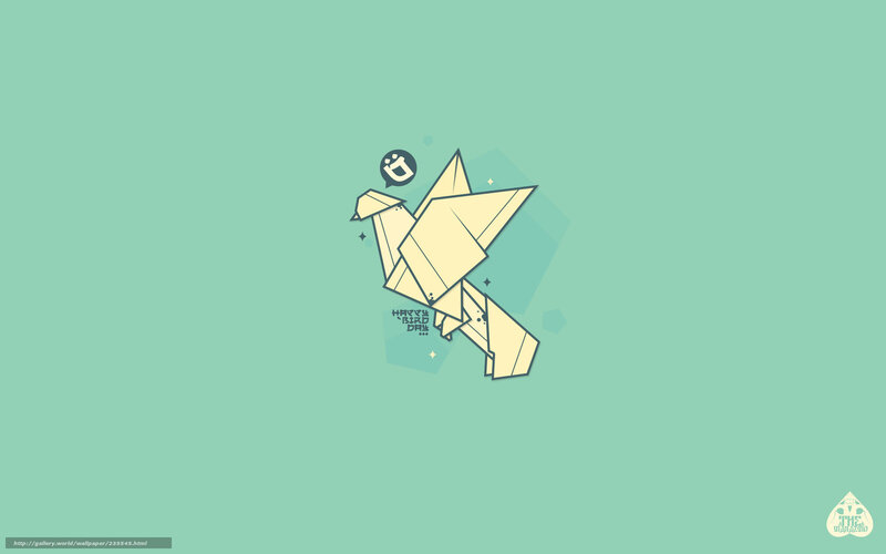 Origami bird with speech bubble