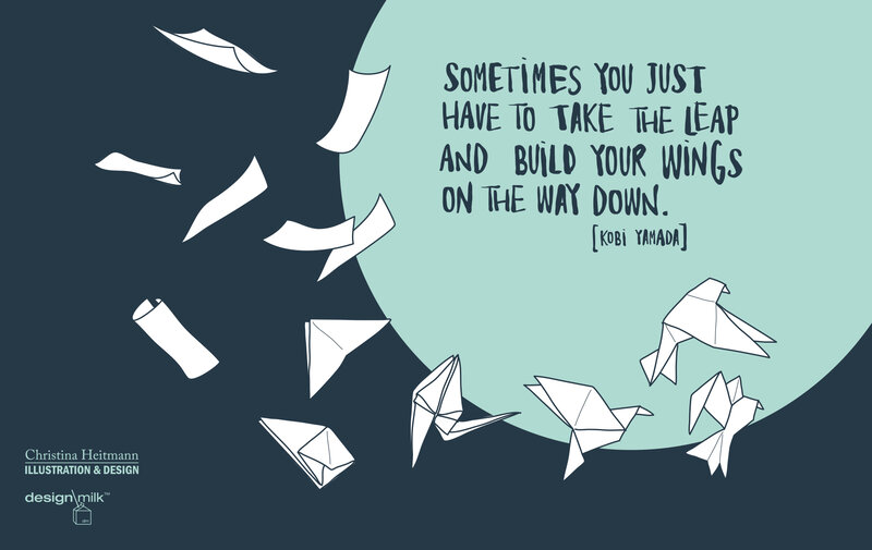Origami Birds Falling