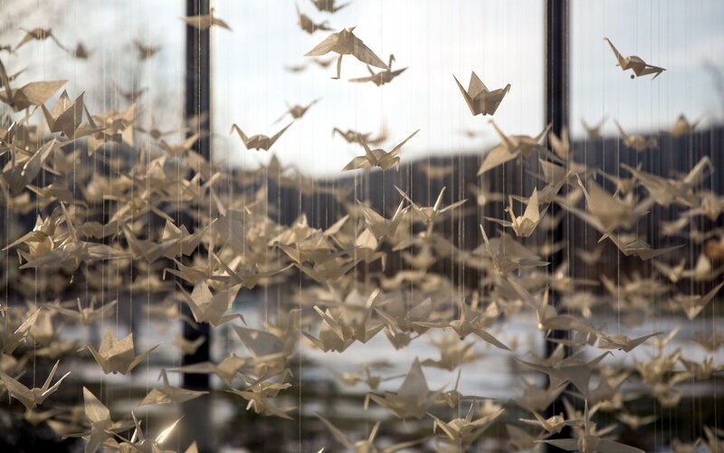 Origami Cranes Hanging