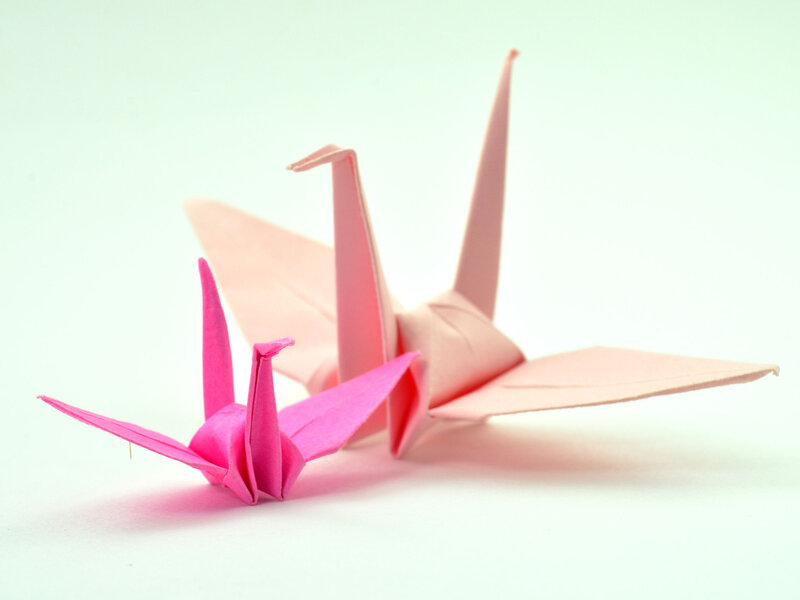 Origami Cranes — Pink