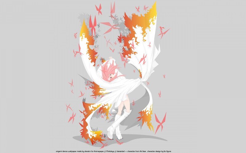 Origami dance character art