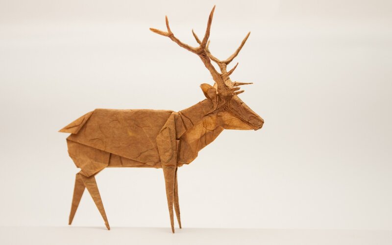 Origami Deer Sculpture