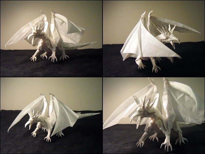 origami dragon sculpture