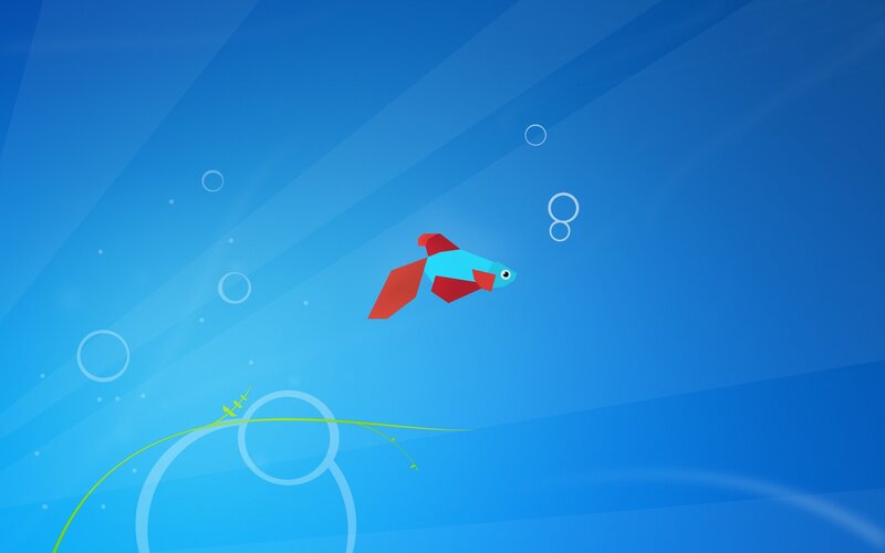 Origami Fish Swimming