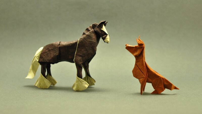 Origami Horse and Fox